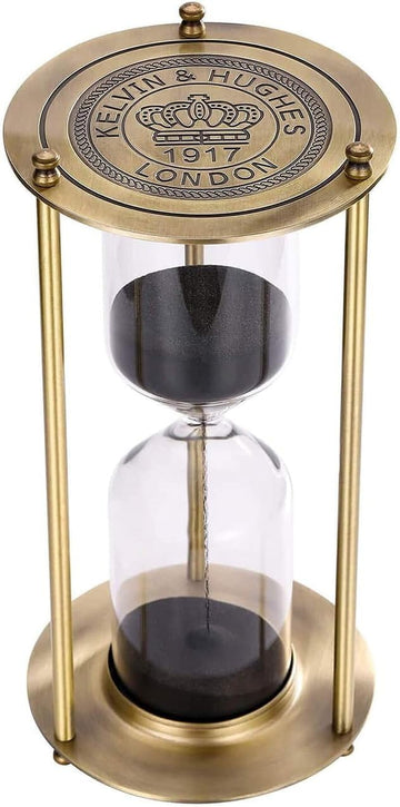 Hourglass Sand Timer, Kelvin Vintage Metal Hour Glass 30 Minute for Decor