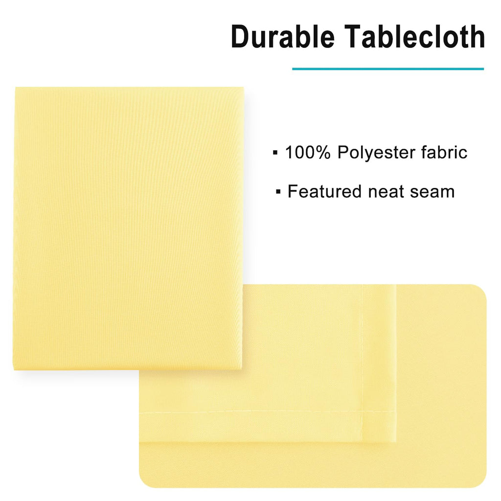 Light Yellow Rectangle Tablecloth, 60 x 84 Inch, 1 Pack