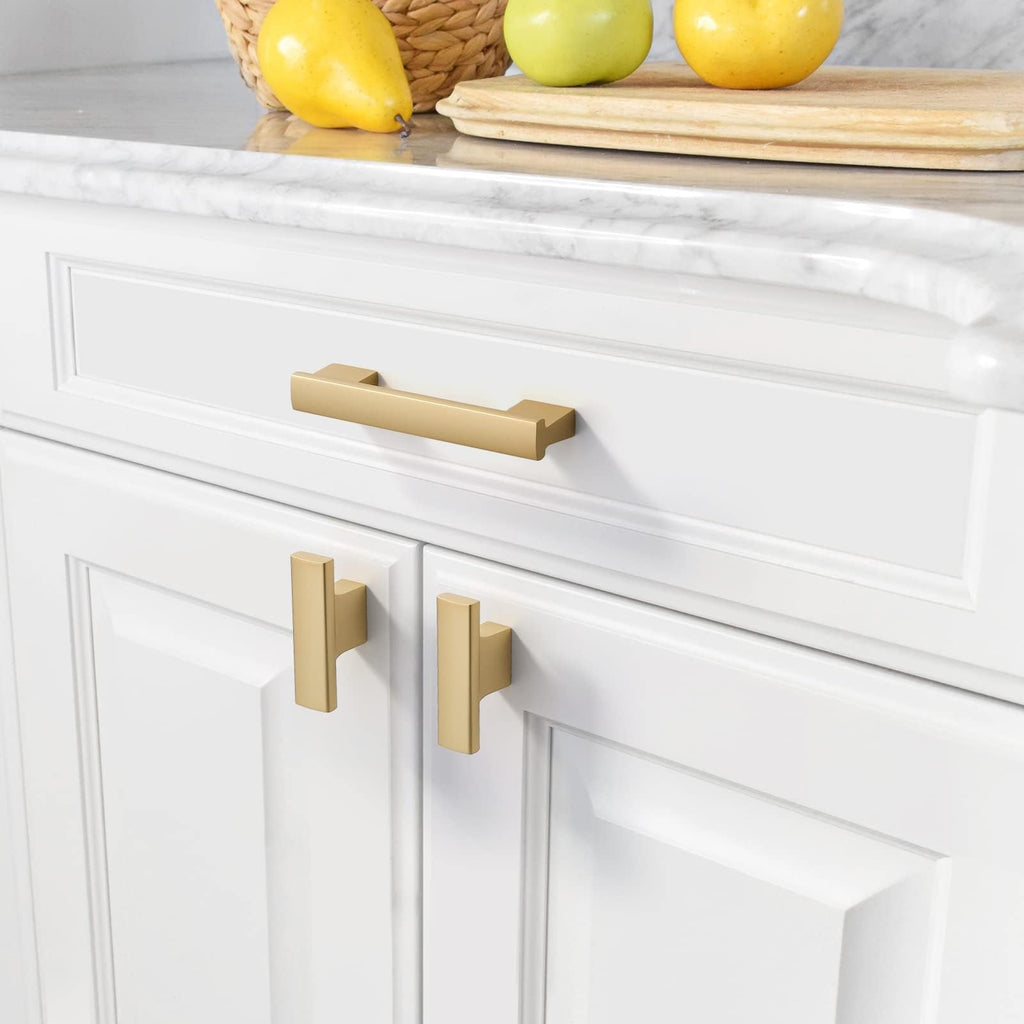 15 Pack 3 Inch(76mm) Brushed Gold Cabinet Pulls Kitchen Cabinet Handles Gold Cabinet Pulls Cabinet Hardware for