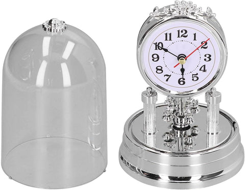 Vintage Table Clock, Anniversary Clocks with Glass Dome European Vintage Style Desk Clock Silent Table Clock Decorative Table Clock for...