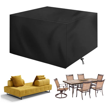 Garden Furniture Cover 57" L x 57" W x 28" H, Waterproof Patio Table Covers, Rectangular Patio Furniture Cover