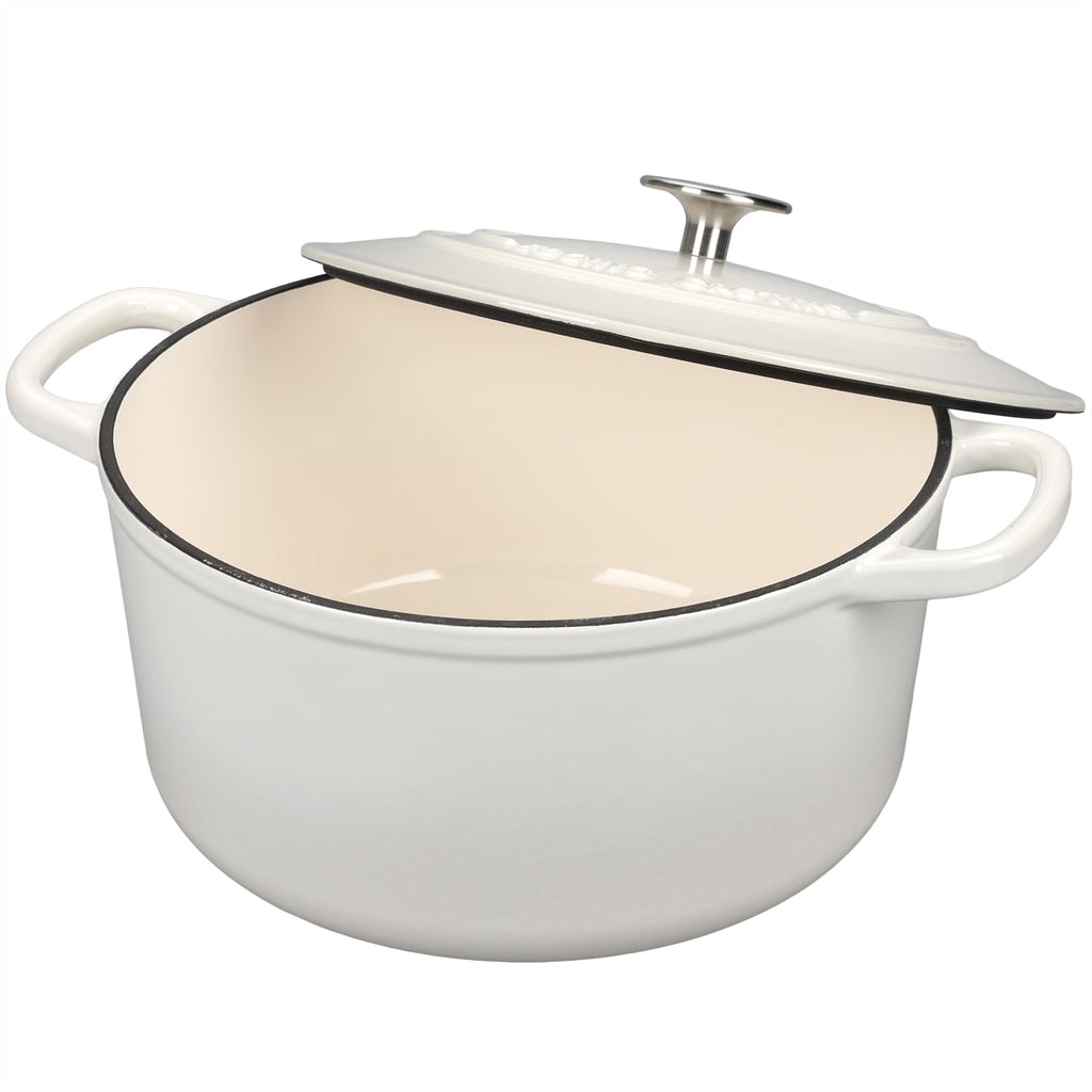 Enameled Cast Iron Dutch Oven with Sourdough Bread Baking Kit, Bread Dutch Oven with Lid, Includes Proofing Basket &