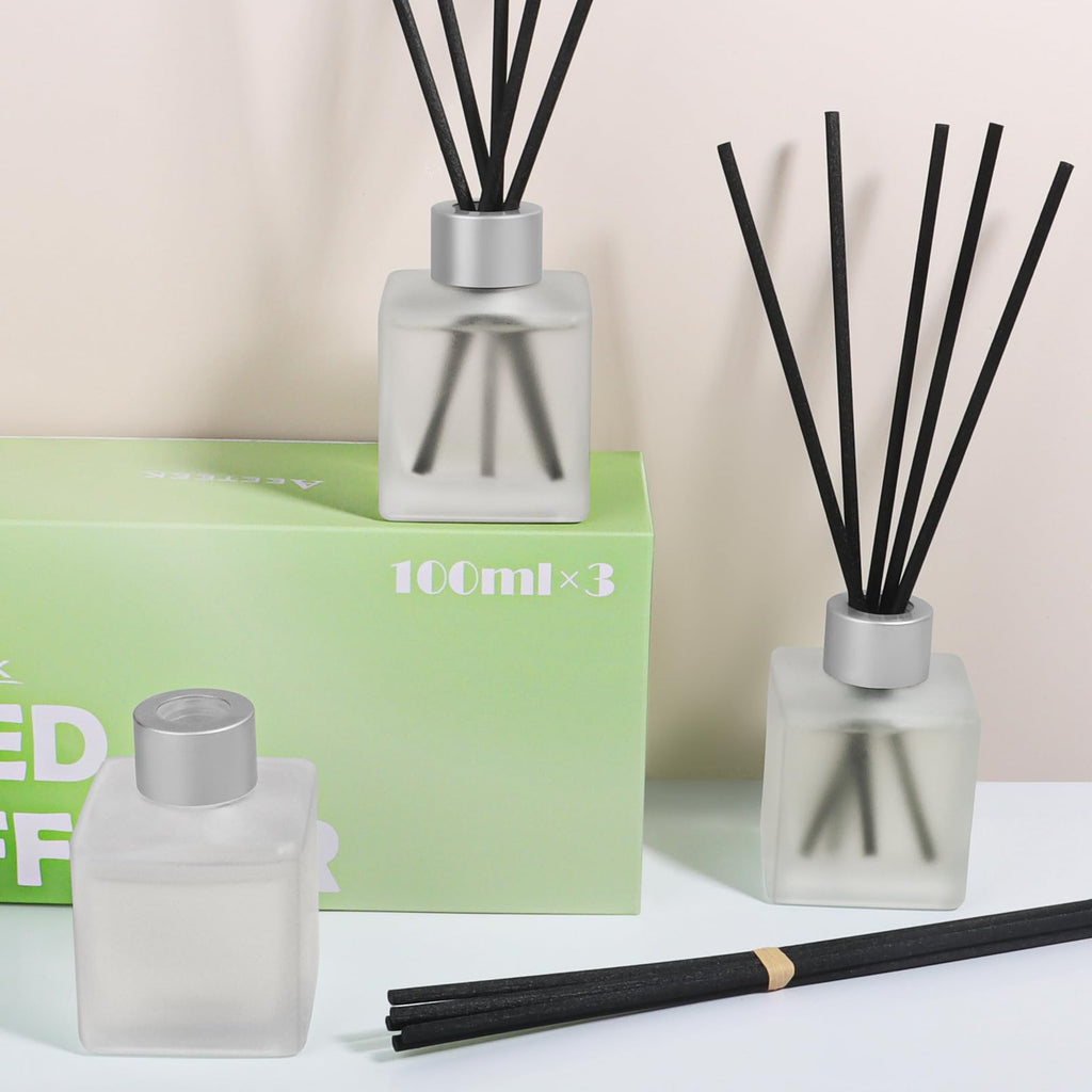3-Pack Reed Diffuser Set, Gardenia/Lavender/Rose Scented Oil