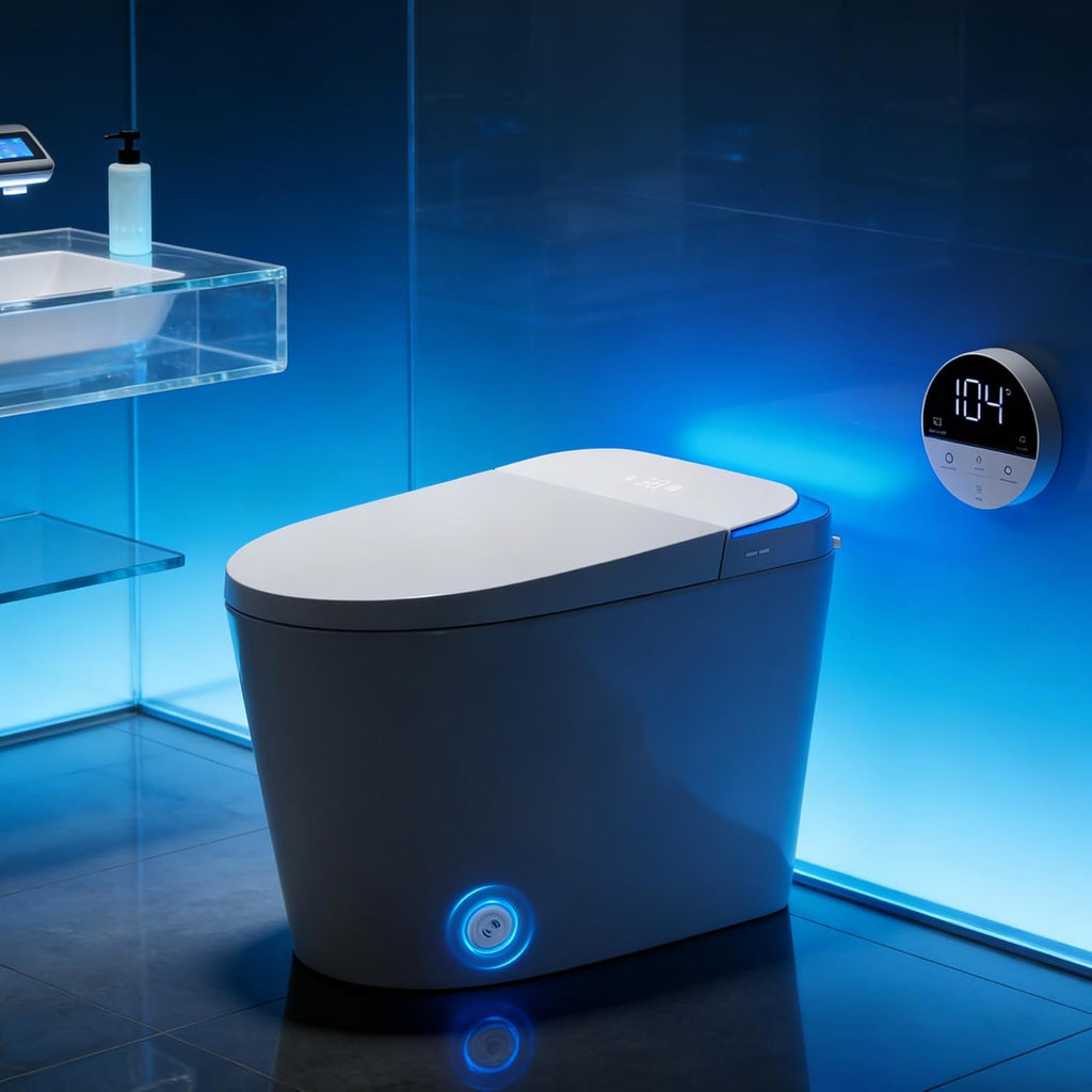 VIPBEAR Tankless One-Piece Smart Toilet in ADA Height with Heated Seat & Auto Lid | 1000g MaP