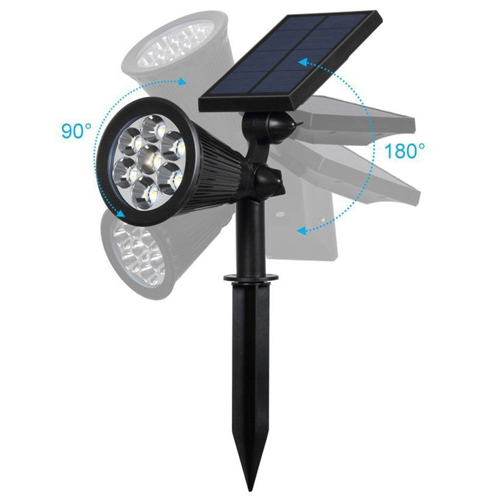 Solar Spot Lights Outdoor Waterproof Solar Powered Spotlight Landscape Lighting Color Changing Auto On/Off for Yard