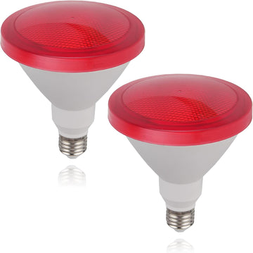 Par38 Red Flood Light Bulb - 15W (100Watt Equivalent) - E26 Base Red LED Flood Lights, Party Decoration