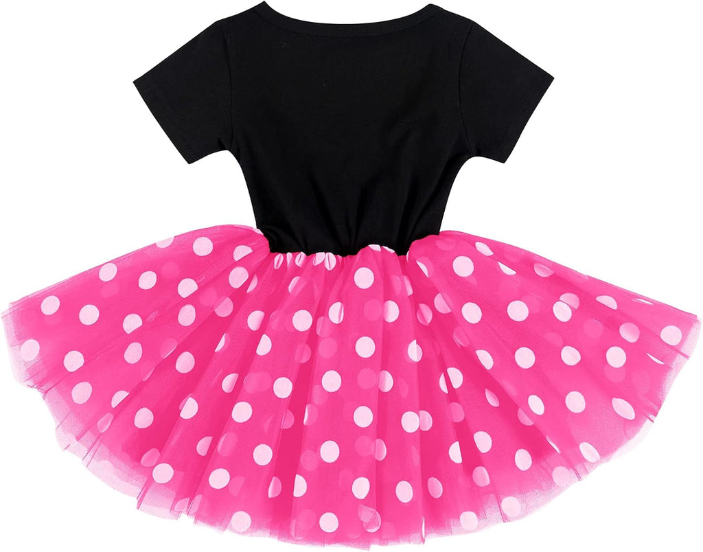 Baby Girls 1st 2nd Birthday Dress Polka Dots Tulle Tutu Cake Smash Summer Party Photo Props