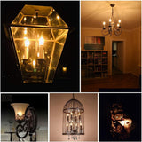 LED Vintage Candelabra Bulbs Night Lights E12 C22T Edison Candle Bulbs Filament Flame 7 Watt Equivalent LED