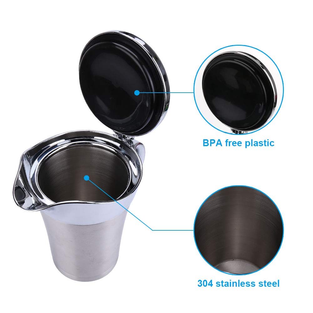 Stainless Steel Gravy Boat Sauce Jug with Lid, 26oz Double Wall Insulated, Storage for Gravy or Cream, Used at Home &