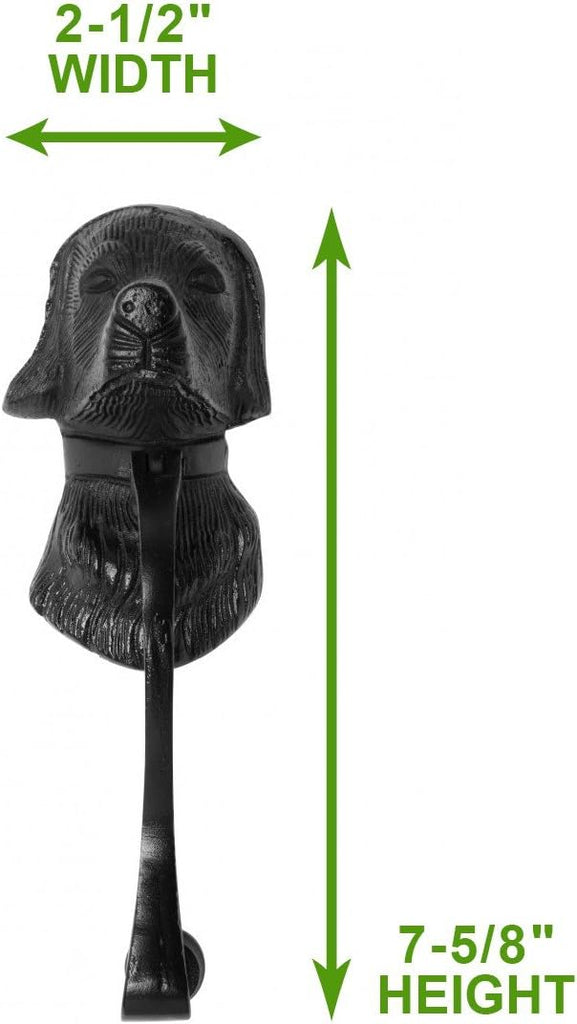 Door Knockers 7-5/8 in. Cast Iron Dog Shaped Door Knocker with Mounting Hardware