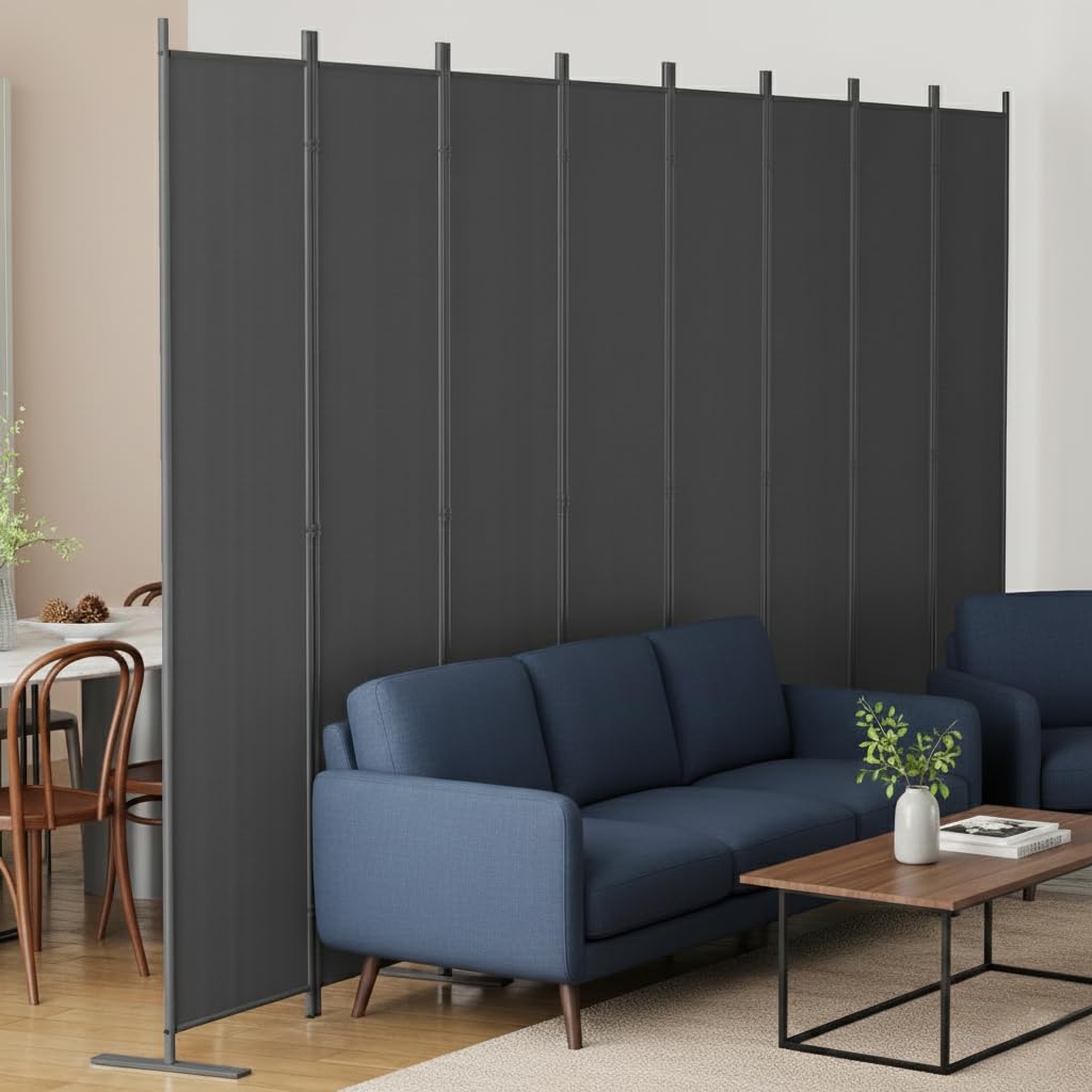Room Divider 6FT Portable Folding Privacy Screen, 8 Panel Fabric Room Divider Extra Wide Freestanding Room Partition