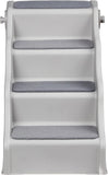 Foldable Non-Slip Pet Stairs for Small Dogs and Cats, Senior Pets, Easy to Climb, 14.6" x 22.75" x 19.5", Grey