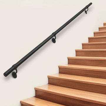 Stair Railing Indoor Metal Hand Rails for Indoor Stairs 1.5" Pipe Aluminum Wall Mounted Outdoor Handrail for Steps