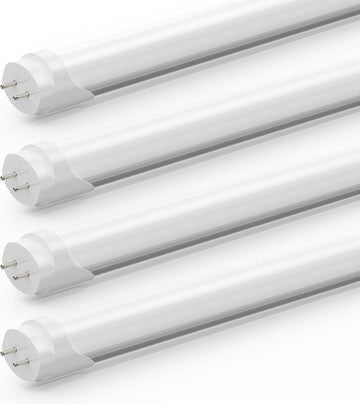 T8 LED Bulbs 4Ft, 24W 3120 Lumen, T10 T12 65W Equivalent Fluorescent Replacement, 6500K Cool White, Type A+B 4 Foot
