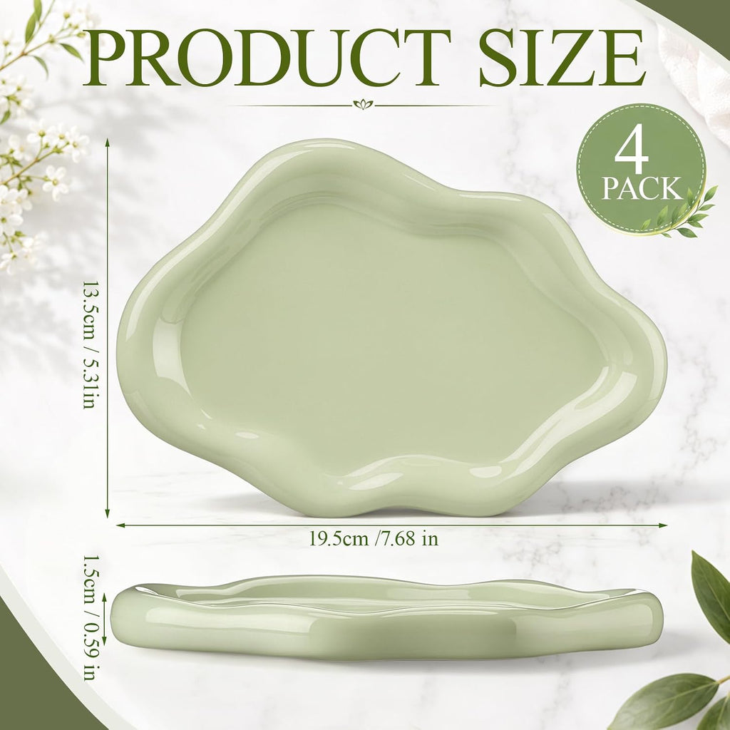 Ceramic Jewelry Tray, Trinket Dish, Small Jewelry Dish - Set of 4