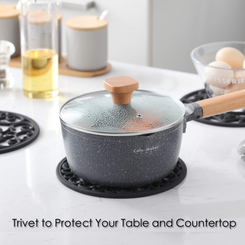 Silicone Trivet for Hot Dishes, Hot Pot and Pads - Protect Countertop from Hot Pot and Pans Coming Out from the Oven - Set of 3