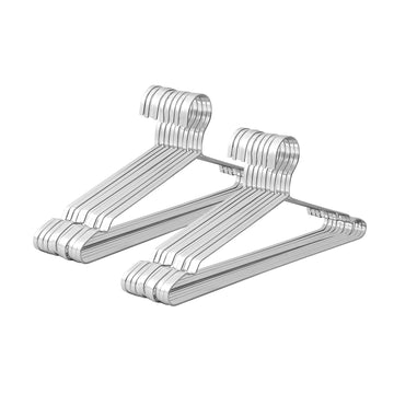 20 Pack Heavy Duty Extra Wide Stainless Steel Coats Hangers, 17.7" Strong Durable Metal Hanger for Heavy Garments