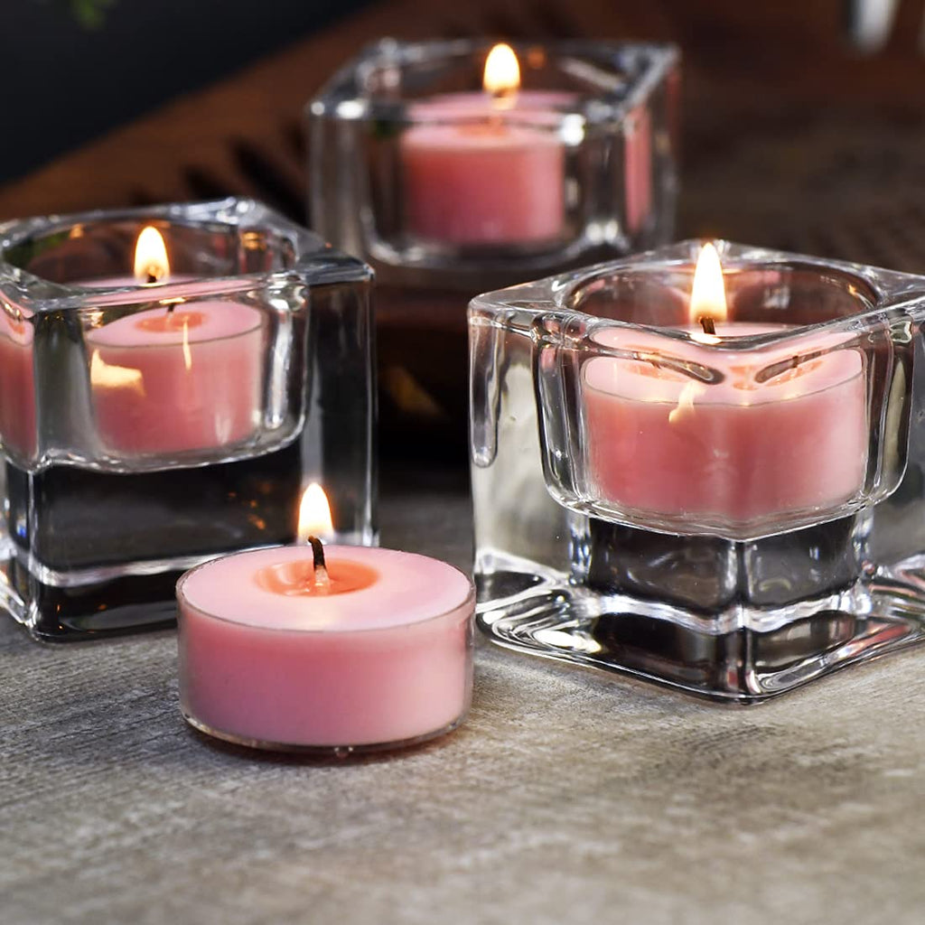 Scented Tea Candles 4 Hours Burn 36 Pack Rose