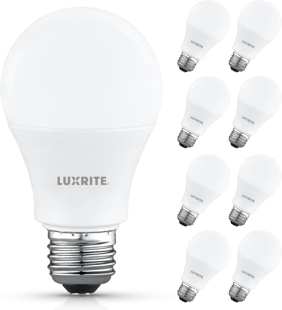 A19 LED Light Bulb 75 Watt Equivalent, 4000K Cool White, 1100LM, Non-Dimmable, Standard LED Light Bulbs, 9.5W, E26