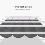 10' x 13' Outdoor Retractable Pergola Heavy-Duty Aluminum White Pergola with Sun Shade Canopy Patio Modern Shelter for