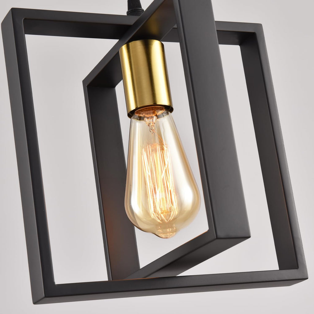 Set of 3 Rotatable Metal Frame Kitchen Island Pendant Lights