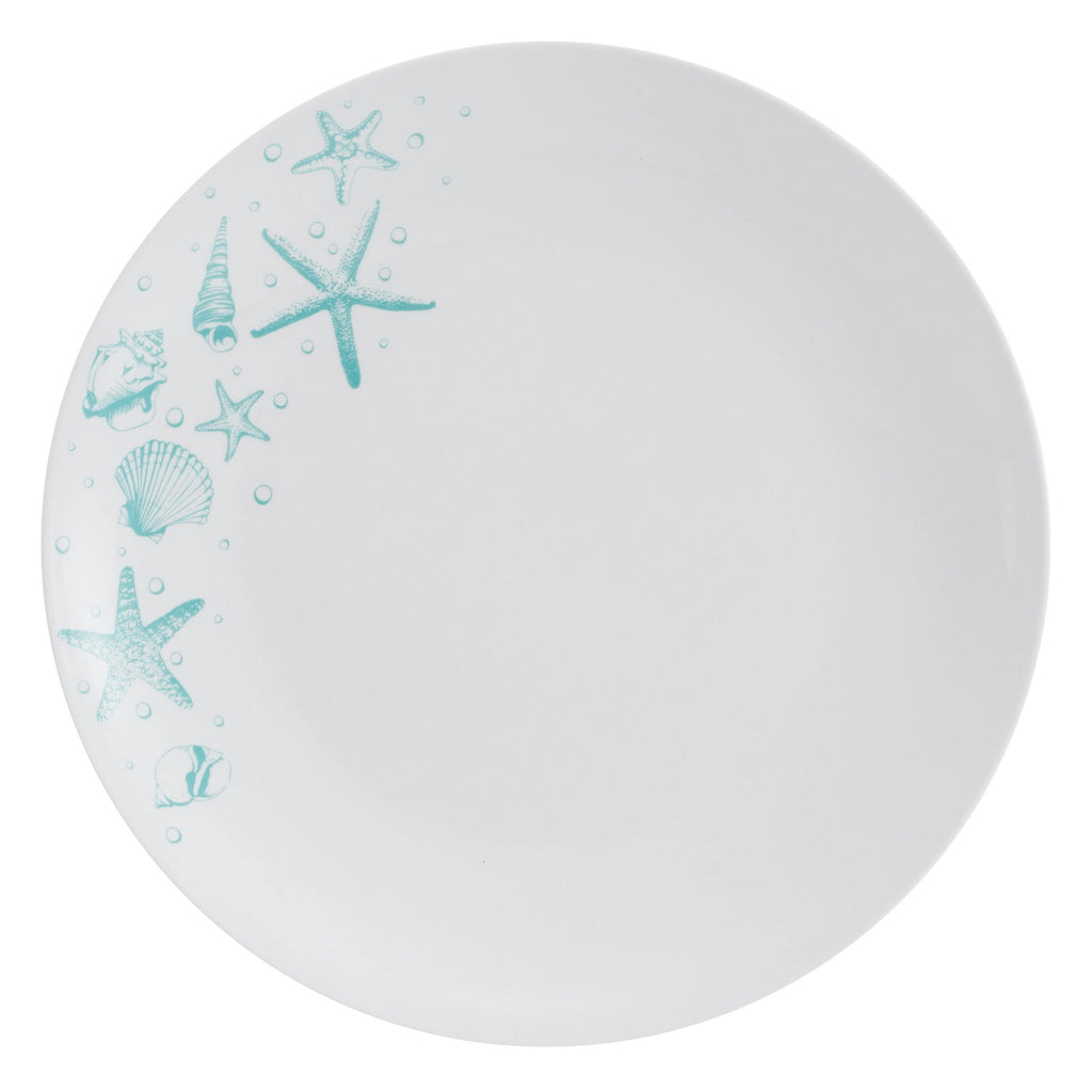 Tahiti Coastal 12 Piece Dinnerware Set, Service for 4, Multicolored Stoneware Plates and Bowls with Vibrant Coastal