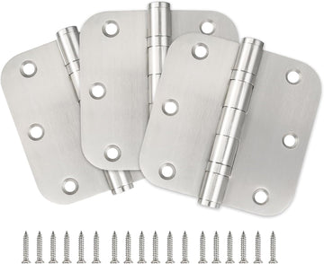 Ball Bearing Door Hinges 3.5'' Stainless Steel Door Hinges 3.5''X 3.5'' Residential Doors Hardware with 5/8" Radius