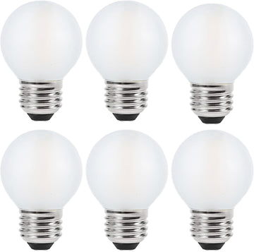 E26 LED Bulb 40 Watt Dimmable G16.5 Frosted Globe Light Bulbs