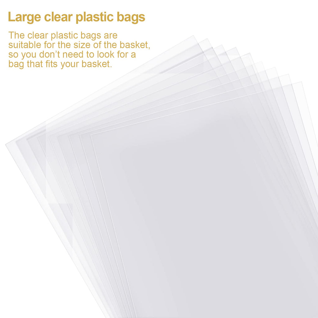 100 Pcs Empty Gift Basket Thick Kraft with Handle, 8 x 6 x 3 Inch