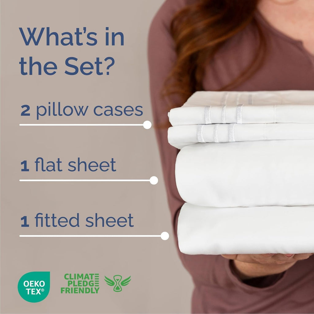 King 4 Piece Sheet Set - Comfy Breathable & Cooling Sheets - Hotel Luxury Bed Sheets for Women & Men - Deep Pockets