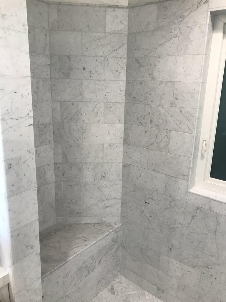 Premium Carrara Greyish 4x8 Marble Wall Floor Tile (Box of 30 Individual ) Backsplash Bathroom Flooring Shower