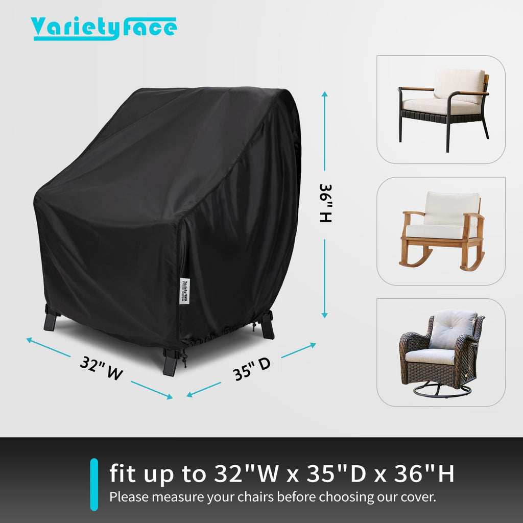 Outdoor Furniture Patio Chair Cover Waterproof, Fit 32x35x36 in