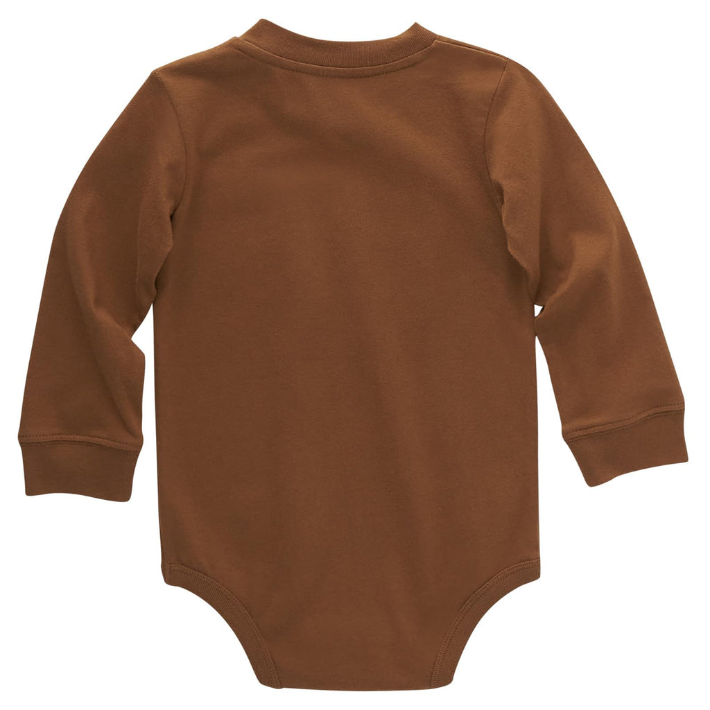 Unisex Baby Long-Sleeve Bodysuit, Brown