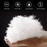 Queen Pinch Pleat Duck Feather Down Fiber Comforter