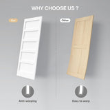 36x84 Inch White Sliding Barn Door Slab with 6.6ft Hardware Kit Included, 5-Panel, MDF Wood Panel Co