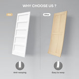 30x96 Inch White Sliding Barn Door Slab with 5.5ft Hardware Kit Included, 5-Panel, MDF Wood Panel Co