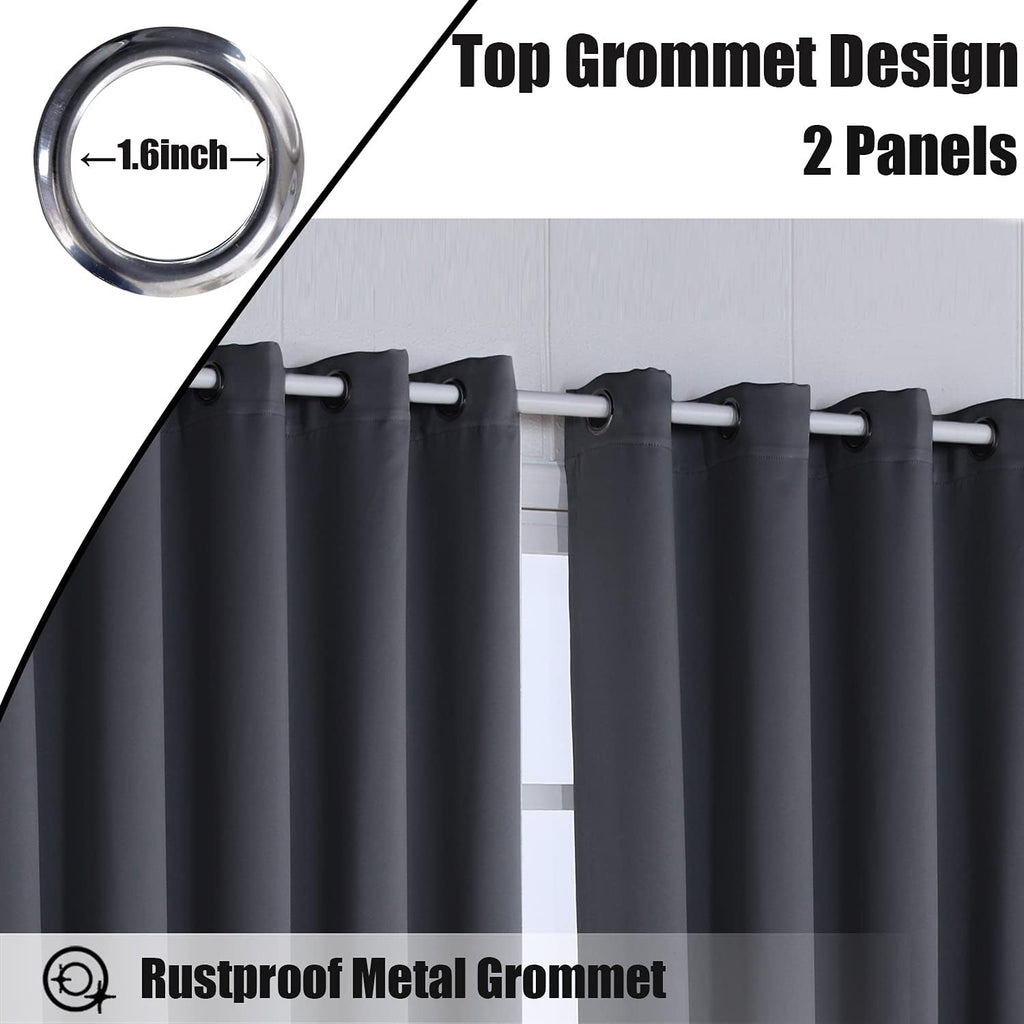 Waterproof Indoor/Outdoor Curtains Thermal Insulated | Sun Blocking Weatherproof Blackout Curtains /Porch/Living