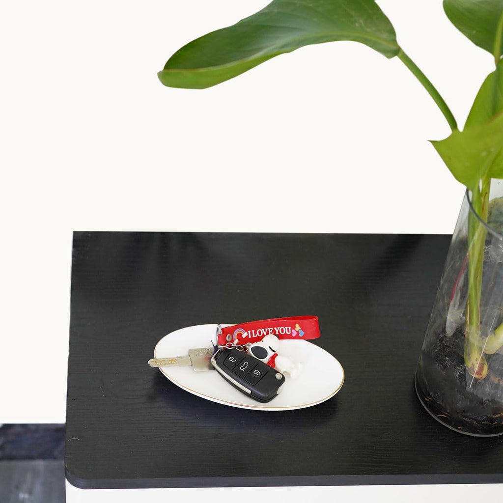 Ceramic Key Bowl for Entryway Table, 7 x 4 Key Dish Tray Catch All Bowl, Small Decorative Bowl for Key Jewelry Ring