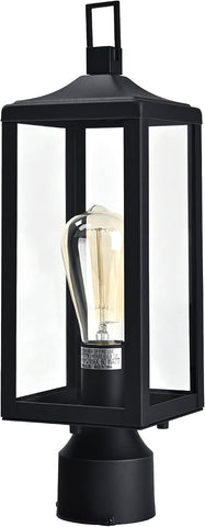 17 Inch Outdoor Lamp Post Light Fixture, Exterior Pillar Lights Post Sconce for Residential Sidewalk Pier Mount