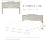 Linen Upholstered Headboard King/Cal King Latest Model Wall Mount, Bed Frame Mount