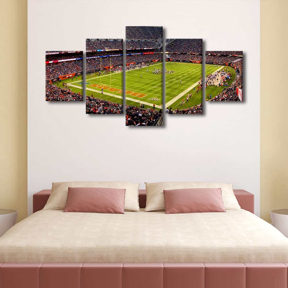 Wall Paintings Chicago Soldier Field Modern Office Wall Large Wall Decor Football Stadium Skyline Canvas Wall Artwork