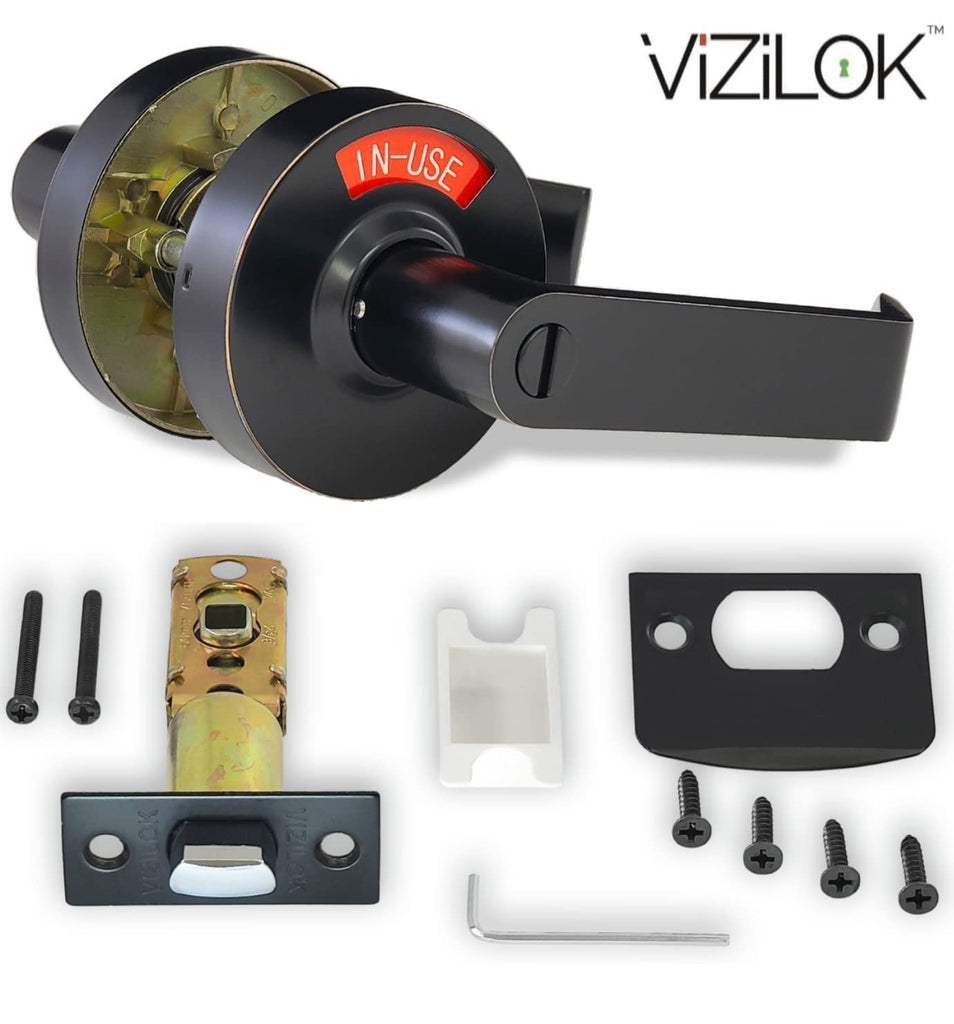 ADA Compliant, Single Egress Indicator Privacy Lock C5FA-R Durable ANSI Grade 2 Comp Commercial Right Handed Non