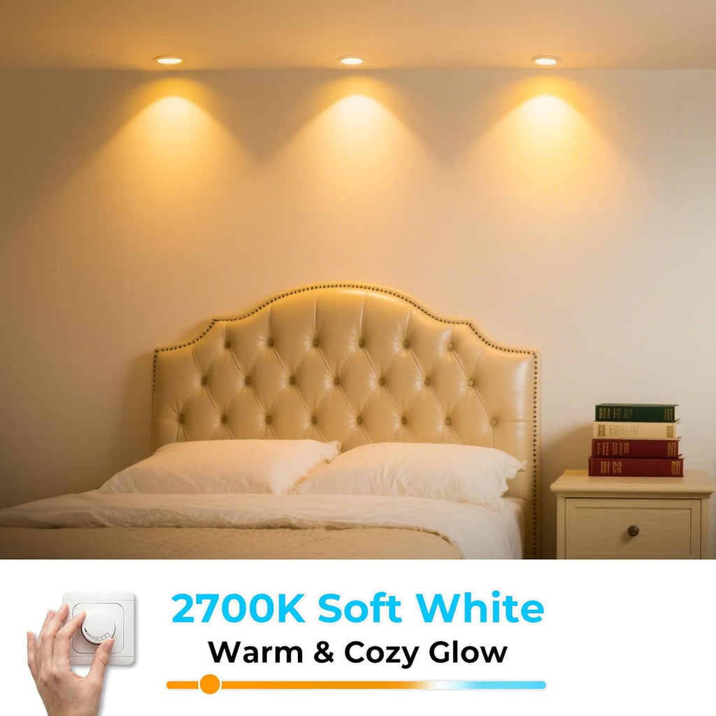 12 Pack BR30 LED Flood Light Bulbs, 7W (65W Equivalent), 2700K Soft White, 650 Lumens, E26 Base, Dimmable, Indoor