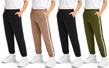 Boys Sweatpants, Pack Performance Joggers, Elastic Waist & Pockets
