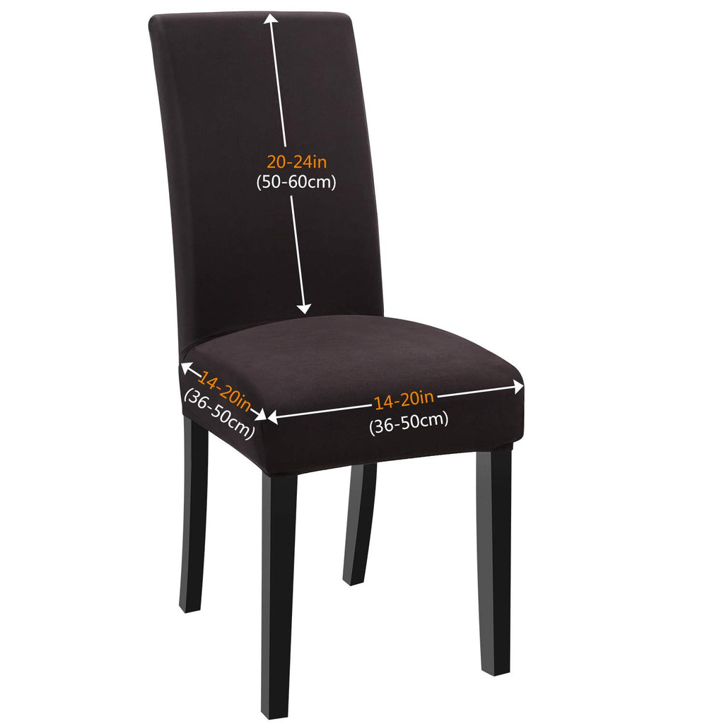 4 Pack Super Fit Stretch Removable Washable Short Dining Chair Protector Cover Seat Slipcover, Ceremony, Banquet