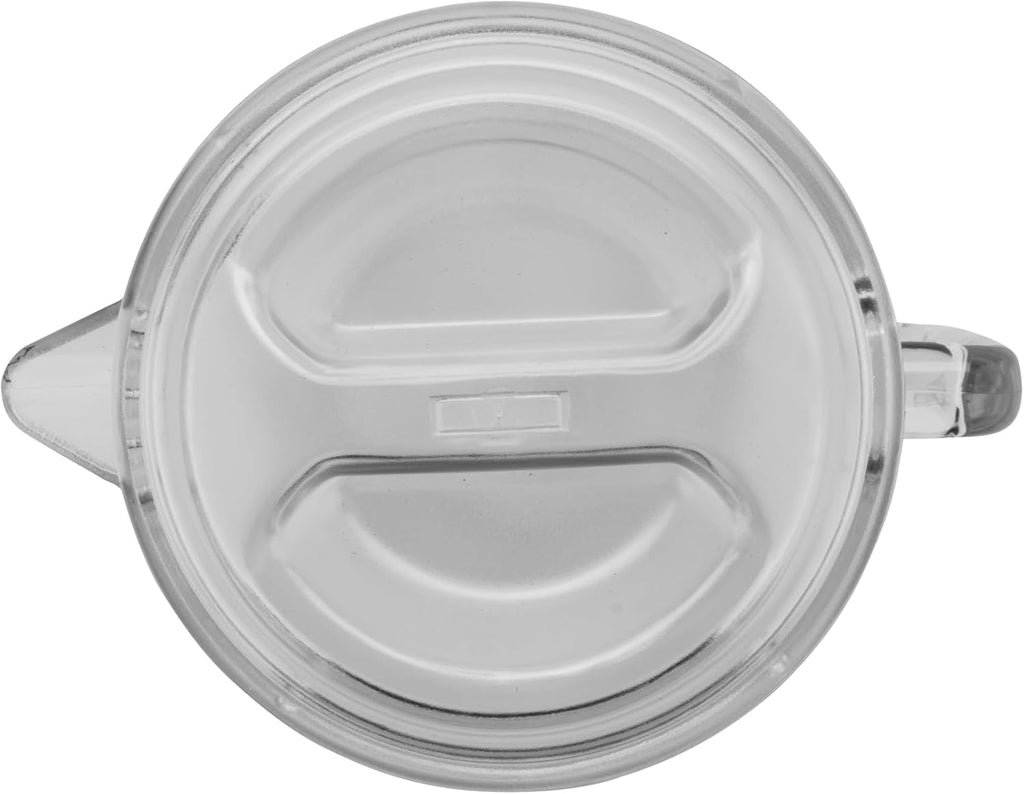 G.E.T. P-3064-1-CL-EC BPA-Free Textured Scratch-Resistant Plastic Pitcher with Lid, 2 Quart (64 Ounce), Clear