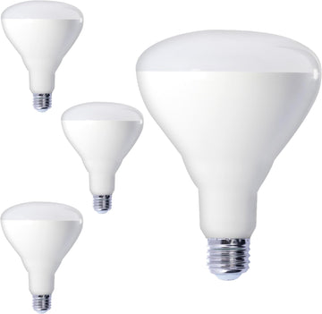BR40 LED Light Bulb 15W (75W Equivalent) 1100 Lumens 2700K Warm White E26 Medium Base Dimmable Damp Rated Pack of 4