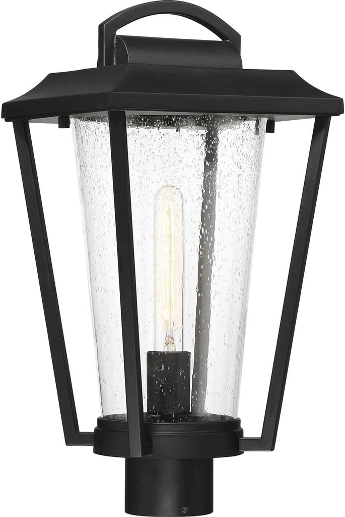 Lakeview Lighting Fixture, 1Lt Post Lantern, Aged Bronze Finish with Clear Seed Glass