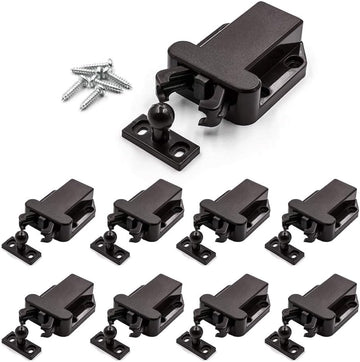 8 Pack Push Latch，Touch Latch Safe Push Latch，Rebound self-Locking Device，Open Catch Lock Drawer Cabinet Catch Touch