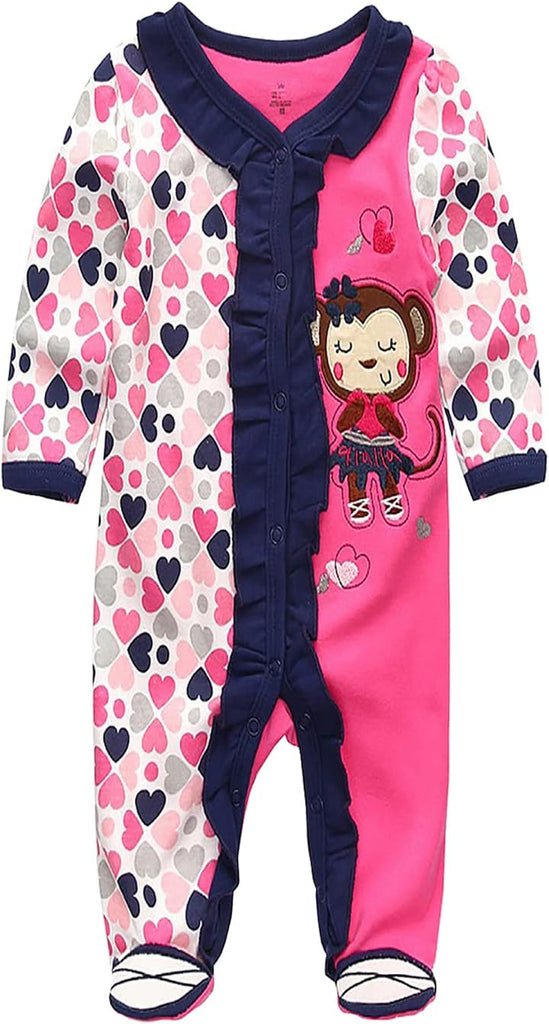 Baby and Toddler Footed One-Piece Romper Jumpsuit Cotton Baby Clothes Play Infant Girls Boys Outfits